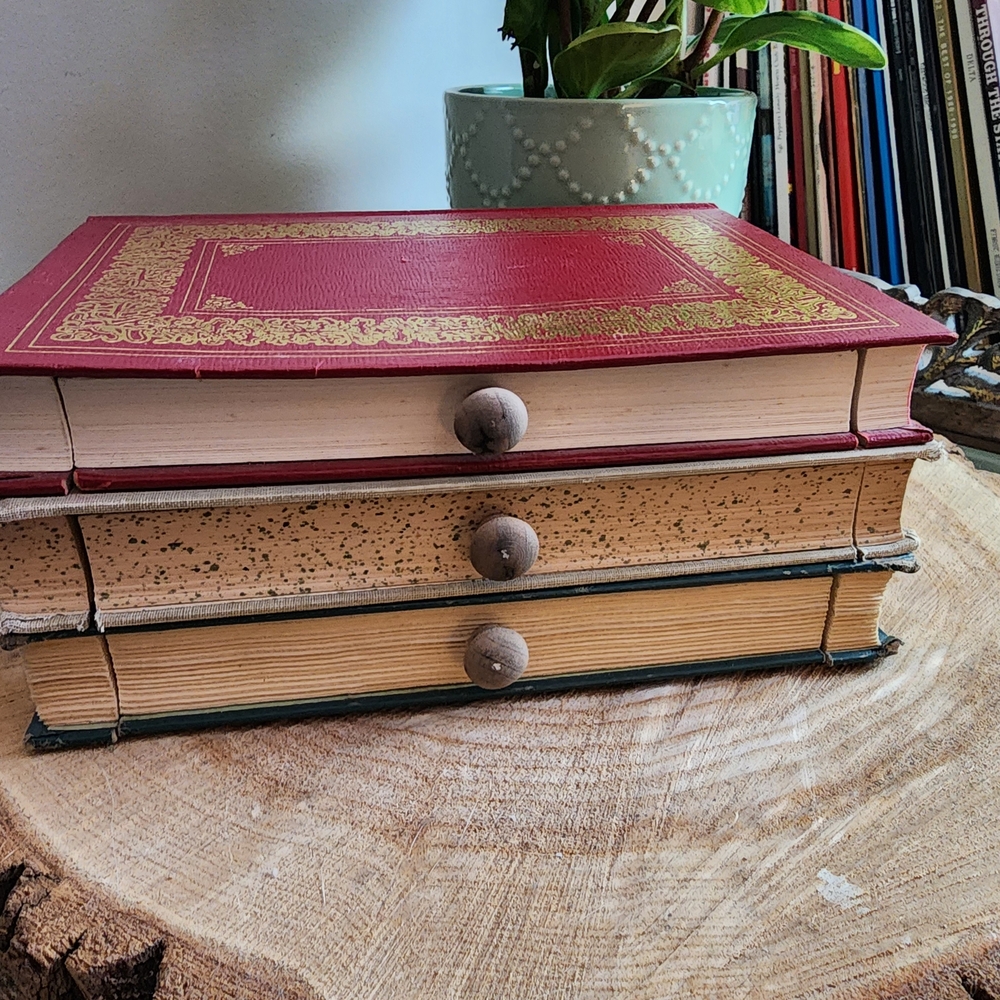 Vintage Book-Style Storage Box